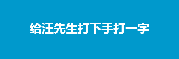 给汪先生打下手打一字谜答案