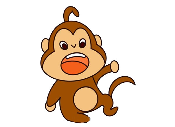 生气的小猴子简笔画怎么画