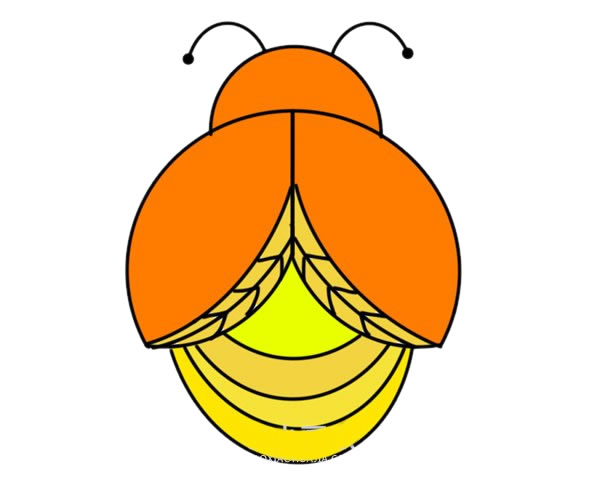 萤火虫画画步骤