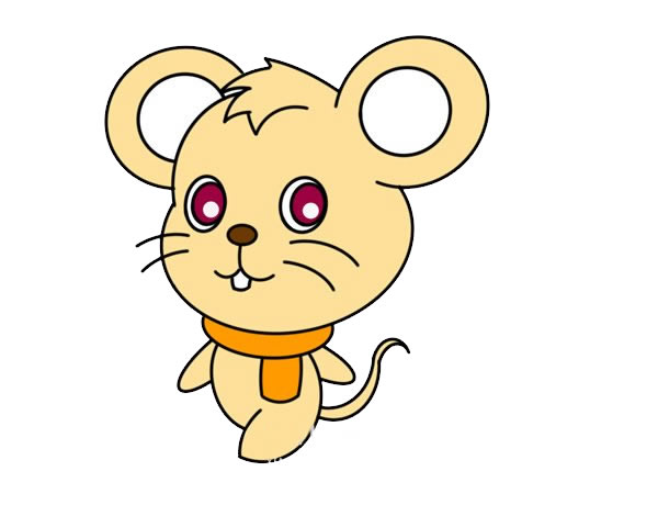 超级可爱的小老鼠怎么画