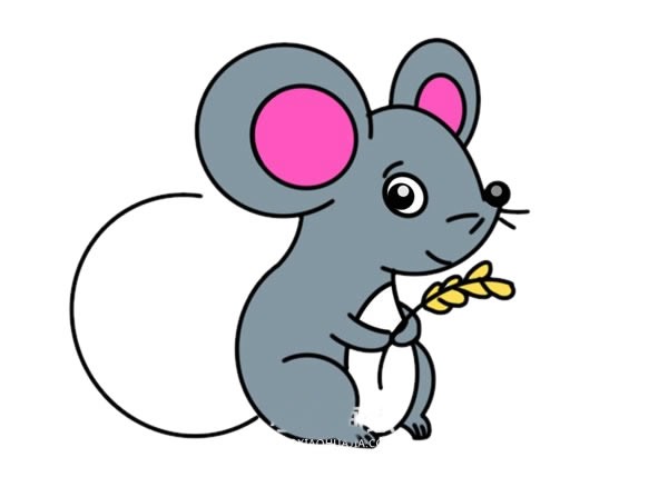 儿童画小老鼠简单画法