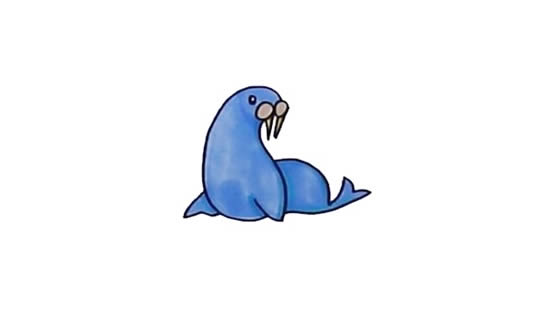如何画海豹简笔画步骤