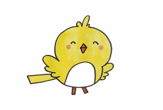 快乐的小鸡简易画法怎么画