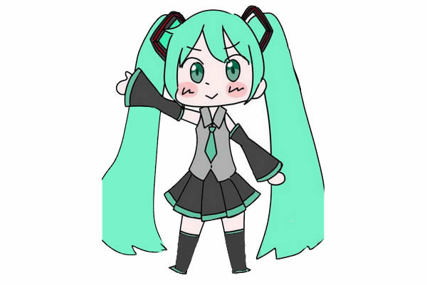 初音未来简笔画简单又漂亮