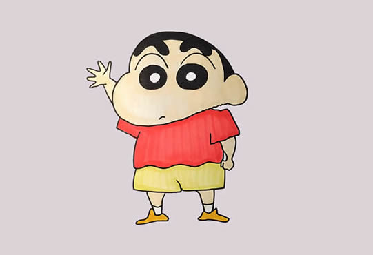 蜡笔小新怎么画可爱帅气