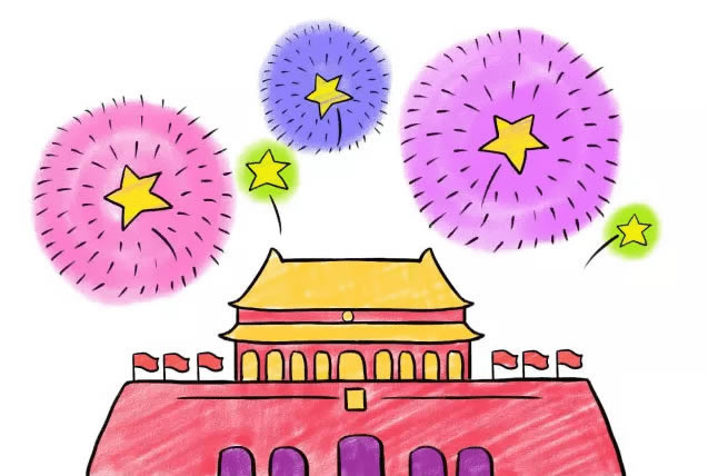 国庆节天安城门图片怎么画