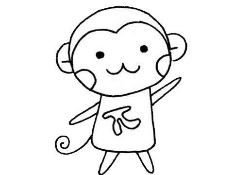 猴子的铅笔画法图片简单