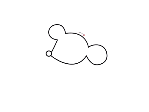 可爱机灵的老鼠简笔画