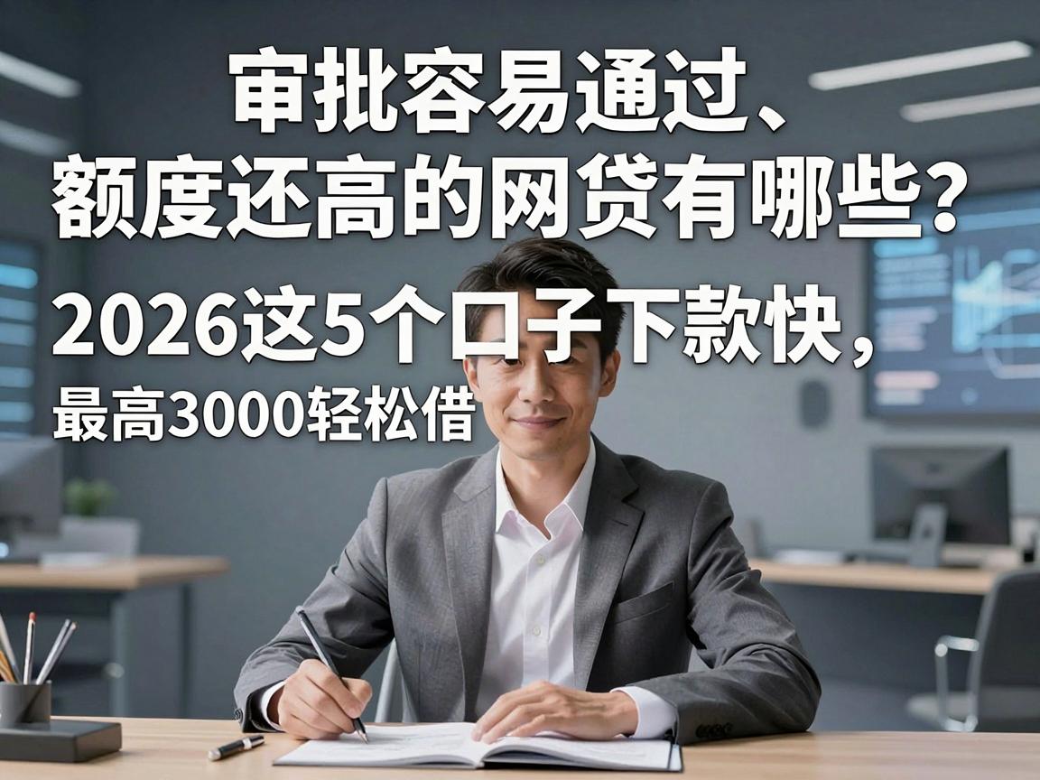 审批容易通过、额度还高的网贷有哪些?2026这5个口子下款快,最高3000轻松借