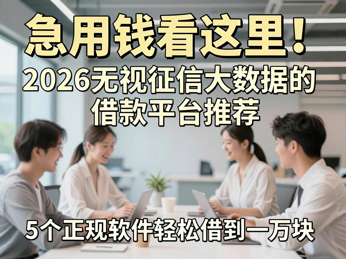 急用钱看这里!2026无视征信大数据的借款平台推荐,5个正规软件轻松借到一万块