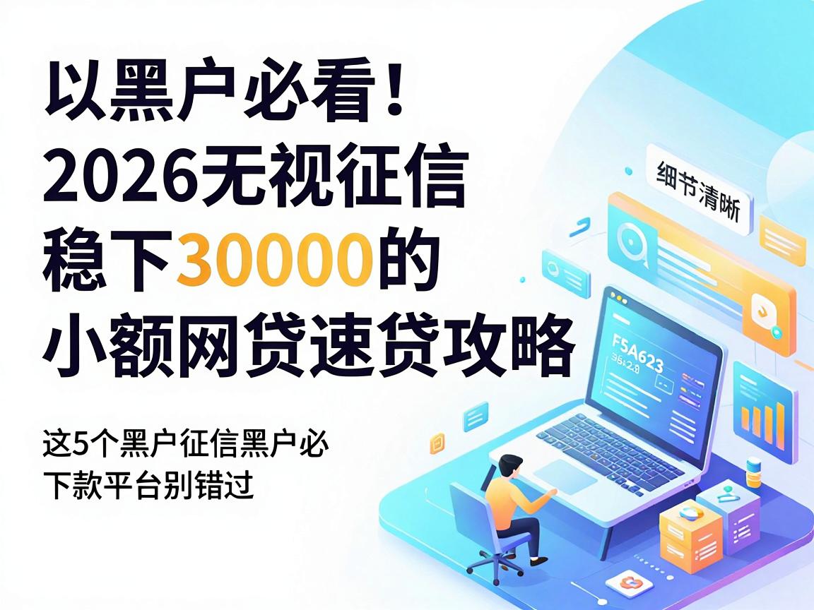 黑户必看！2026无视征信稳下30000的小额网贷速贷攻略，这5个黑户征信黑户必下款平台别错过