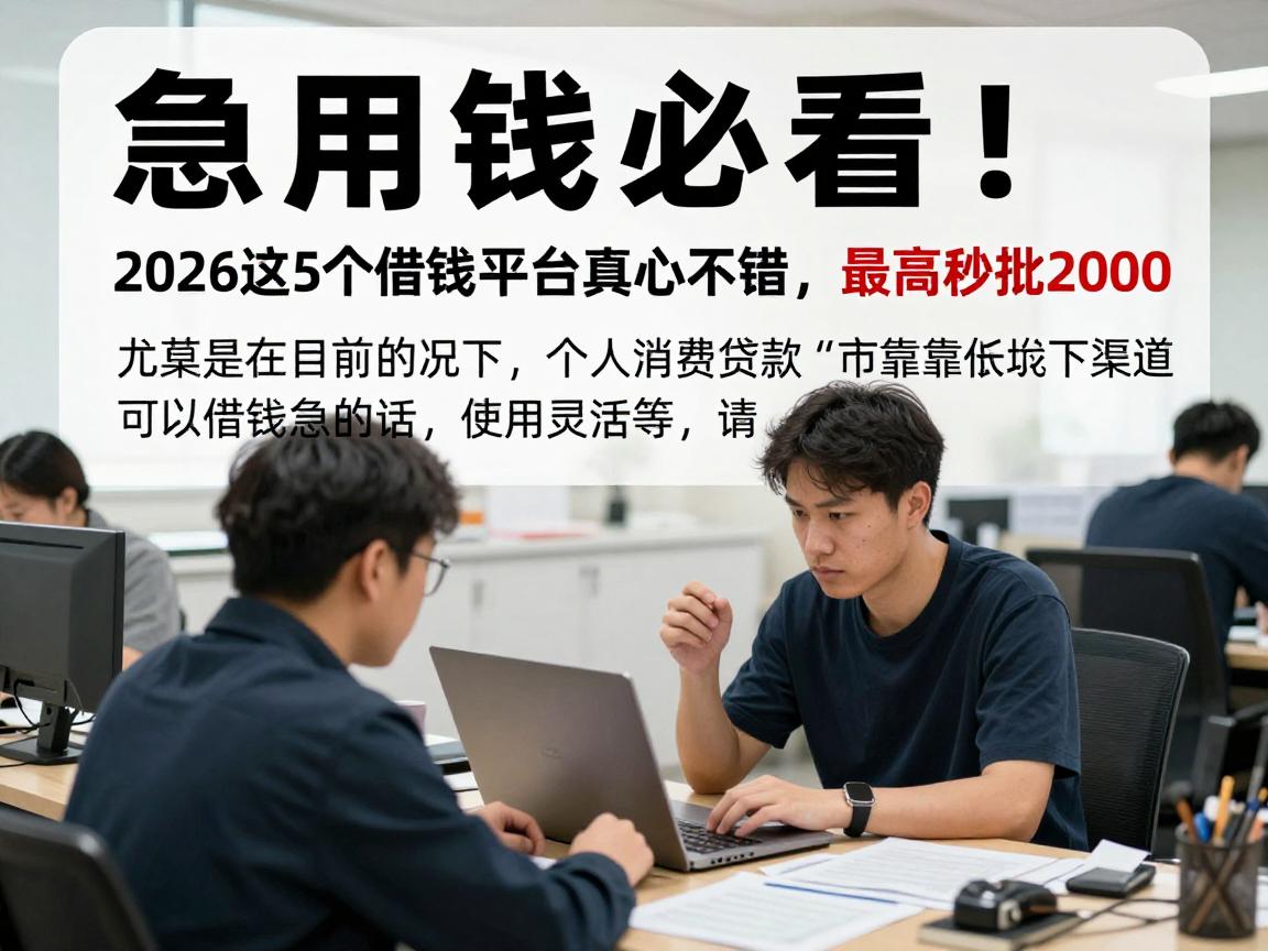 急用钱必看!2026这5个借钱平台真心不错,个人消费贷款最长包下5000,最高秒批2000!