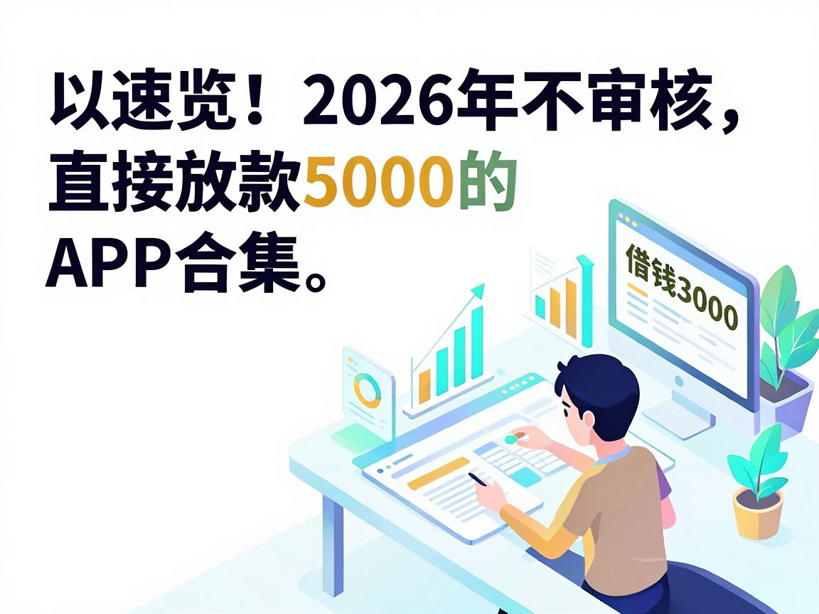 速览!2026年不审核直接放款5000的APP合集,这5个借钱3000的平台审核门槛超低