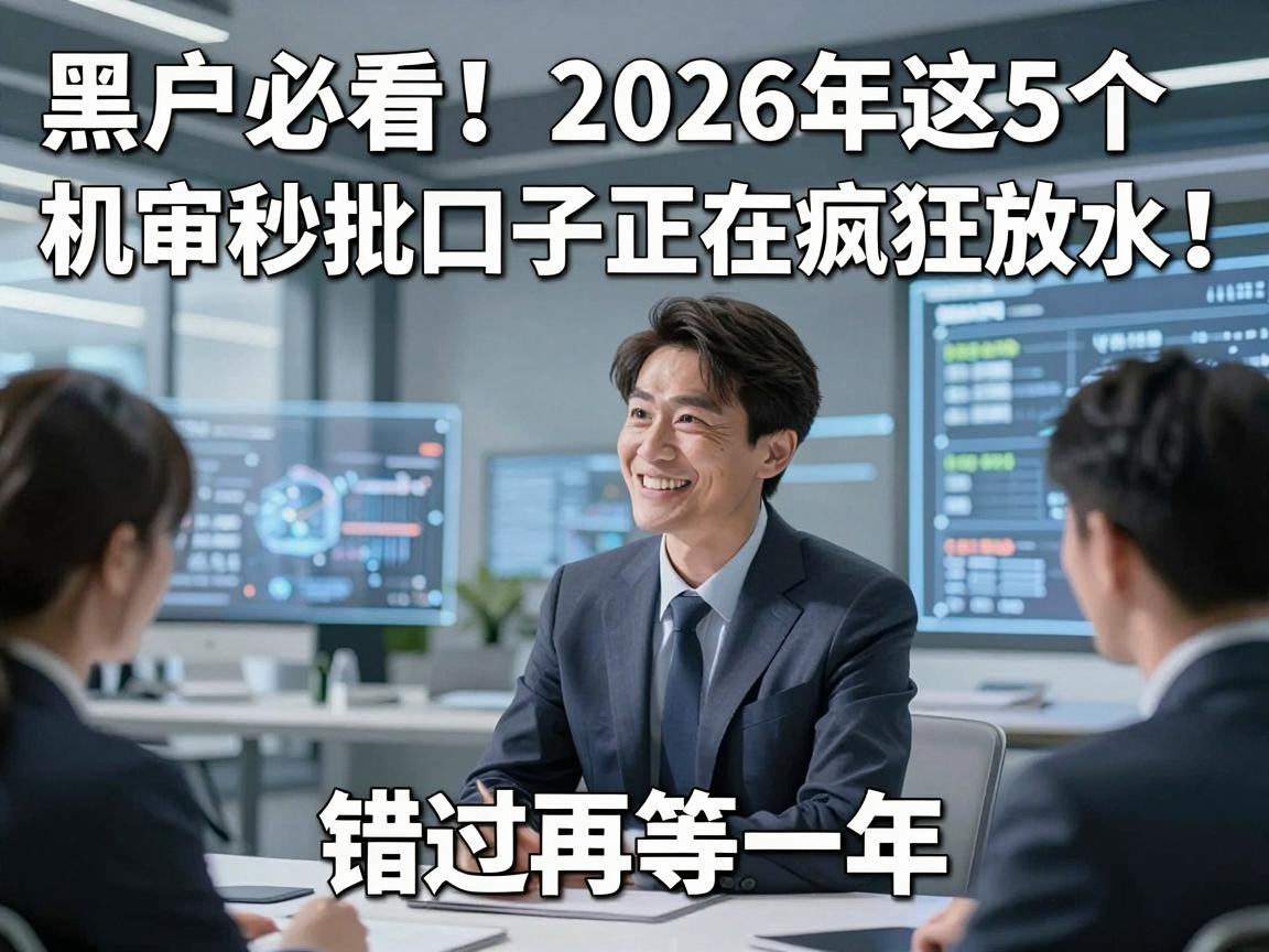 黑户必看！2026年这5个机审秒批口子正在疯狂放水，错过再等一年！