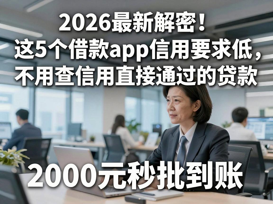 2026最新解密!这5个借款App信用要求低,不用查信用直接通过的贷款,2000元秒批到账!
