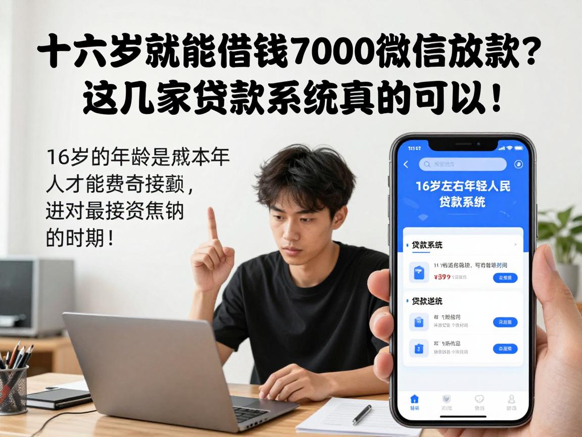 十六岁就能借钱7000微信放款?这几家贷款系统真的可以!
