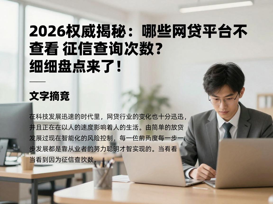 2026权威揭秘:哪些网贷平台不查看征信查询次数?细致盘点来了!