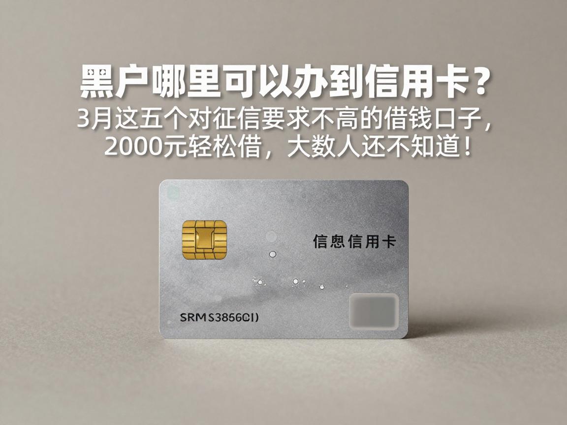 黑户哪里可以办到信用卡?3月这五个对征信要求不高的借钱口子,2000元轻松借,大部分人还不知道!