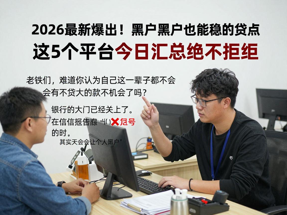 2026最新爆出!黑户黑户也能稳过的贷款大盘点,这5个平台今日汇总绝不拒绝