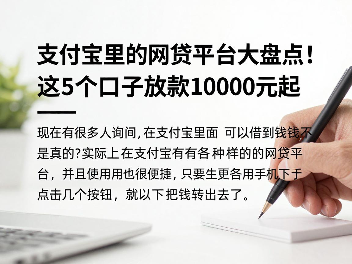 支付宝里的网贷平台大盘点!这5个口子放款10000元起