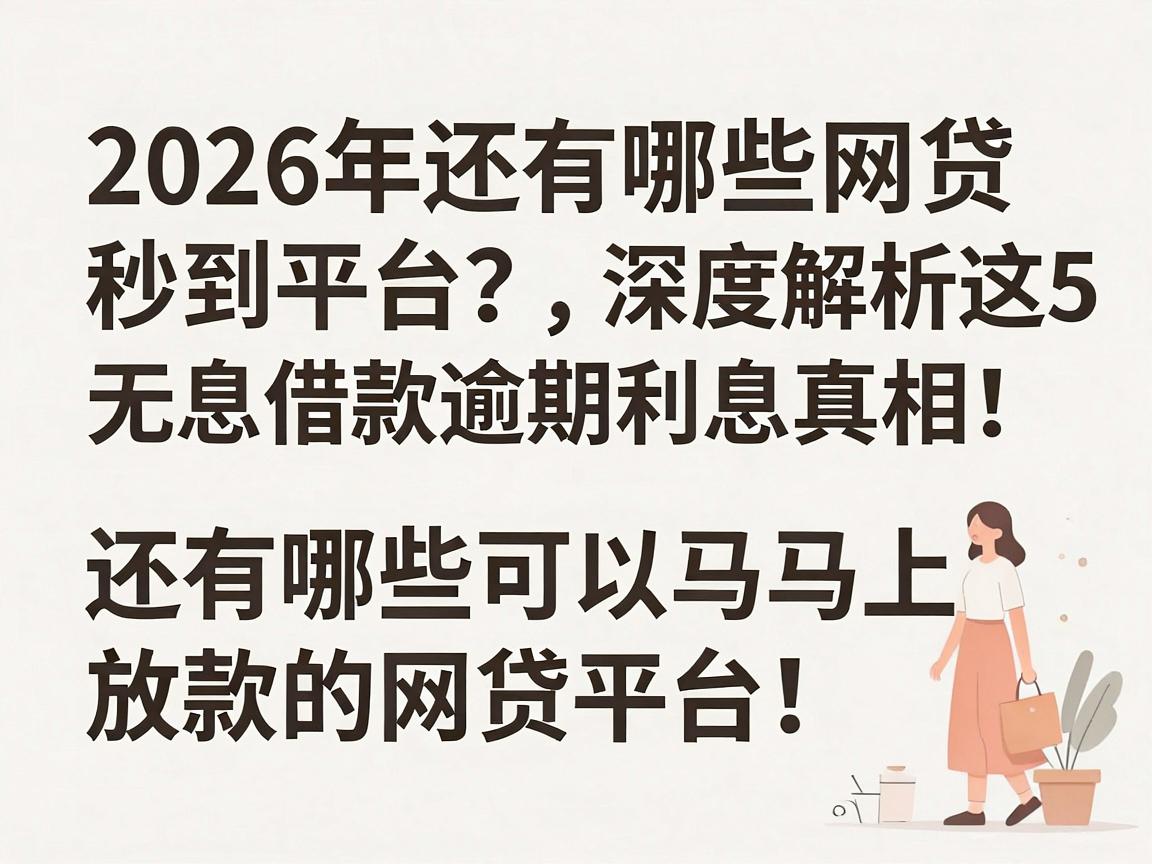 2026年还有哪些网贷秒到平台?深度解析这5个无息借款逾期利息真相!