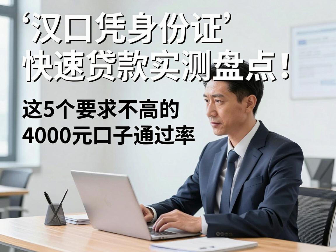 汉口凭身份证快速贷款实测盘点!这5个要求不高的4000元口子通过率稳