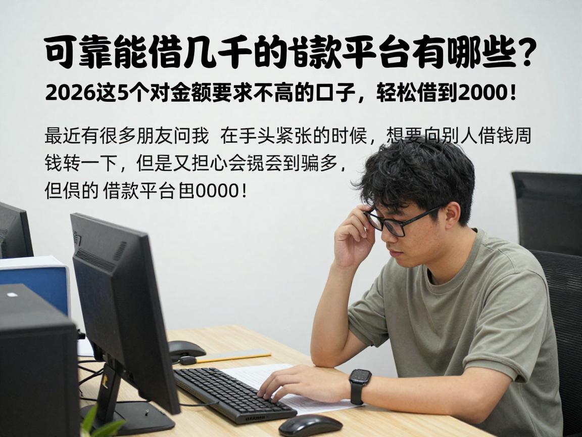 可靠能借几千的借款平台有哪些?2026这5个对金额要求不高的口子,轻松借到2000!