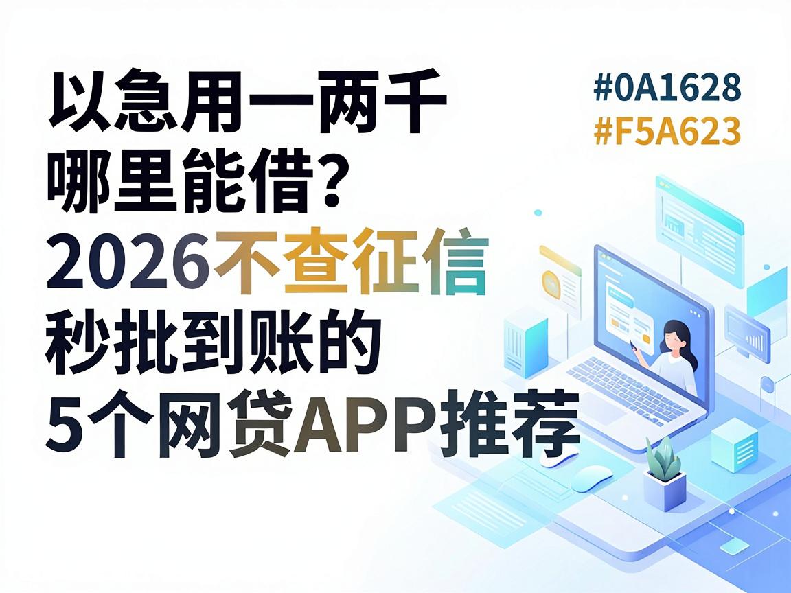 急用一两千哪里能借?2026不查征信秒批到账的5个网贷APP推荐