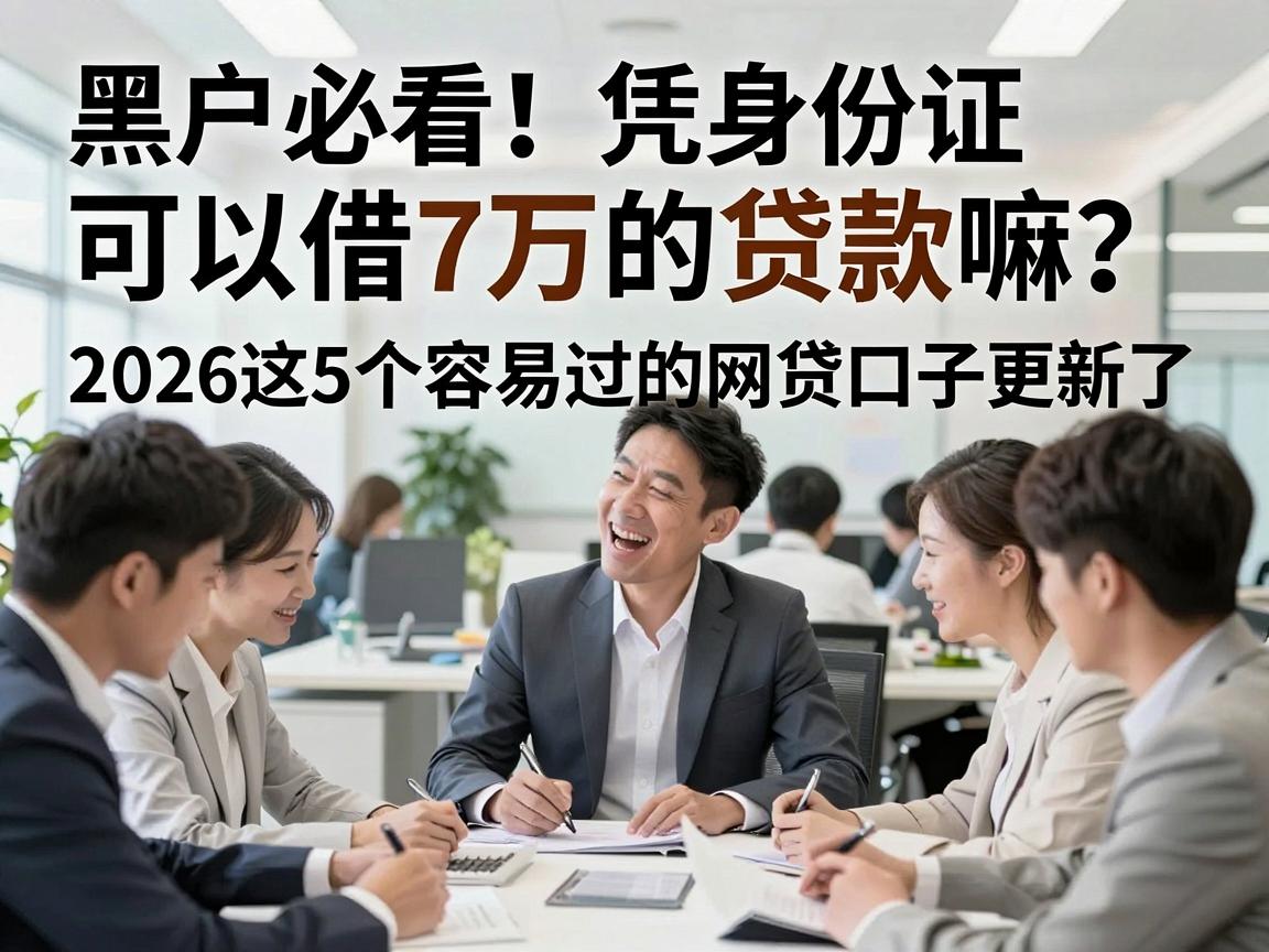 黑户必看！凭身份证可以借7万的贷款嘛？2026这5个容易过的网贷口子更新了