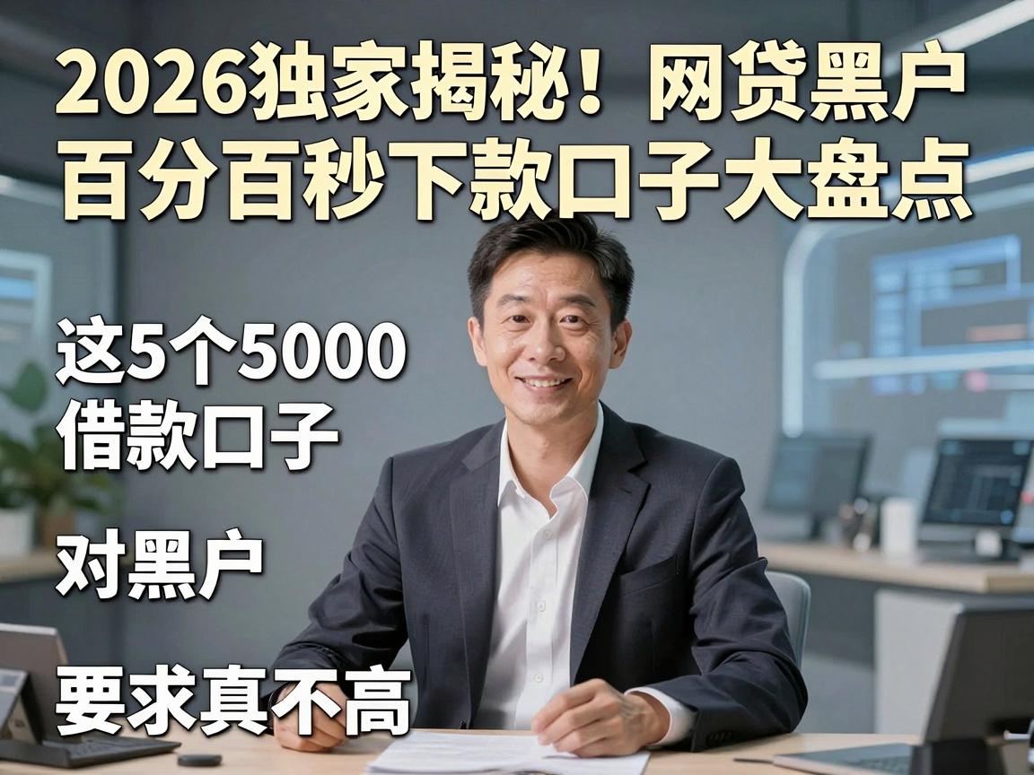 2026独家揭秘!网贷黑户百分百秒下款口子大盘点,这5个5000借款口子对黑户要求真不高