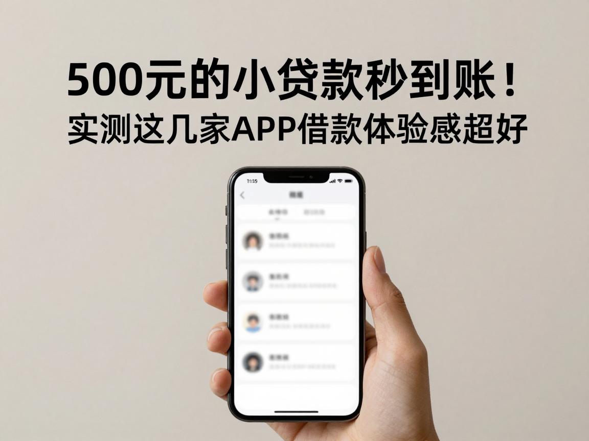 500元的小贷款秒到账!实测这几家APP借款体验感超好