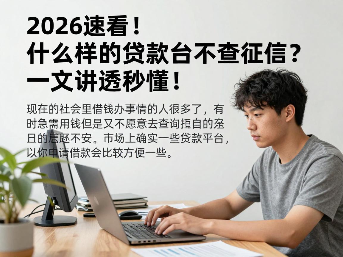 2026速看!什么样的贷款平台不查征信?一文讲透秒懂!