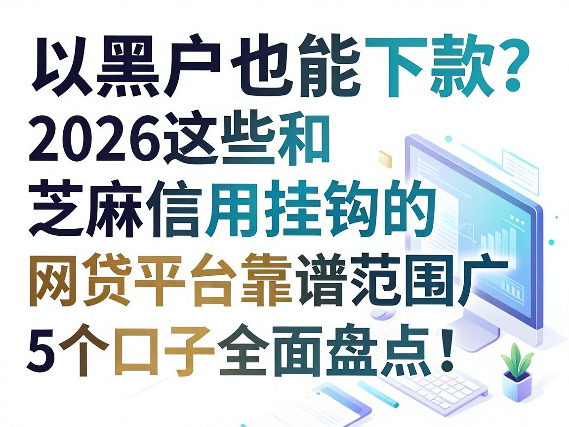 黑户也能下款?2026这些和芝麻信用挂钩的网贷平台靠谱范围广,5个口子全面盘点!