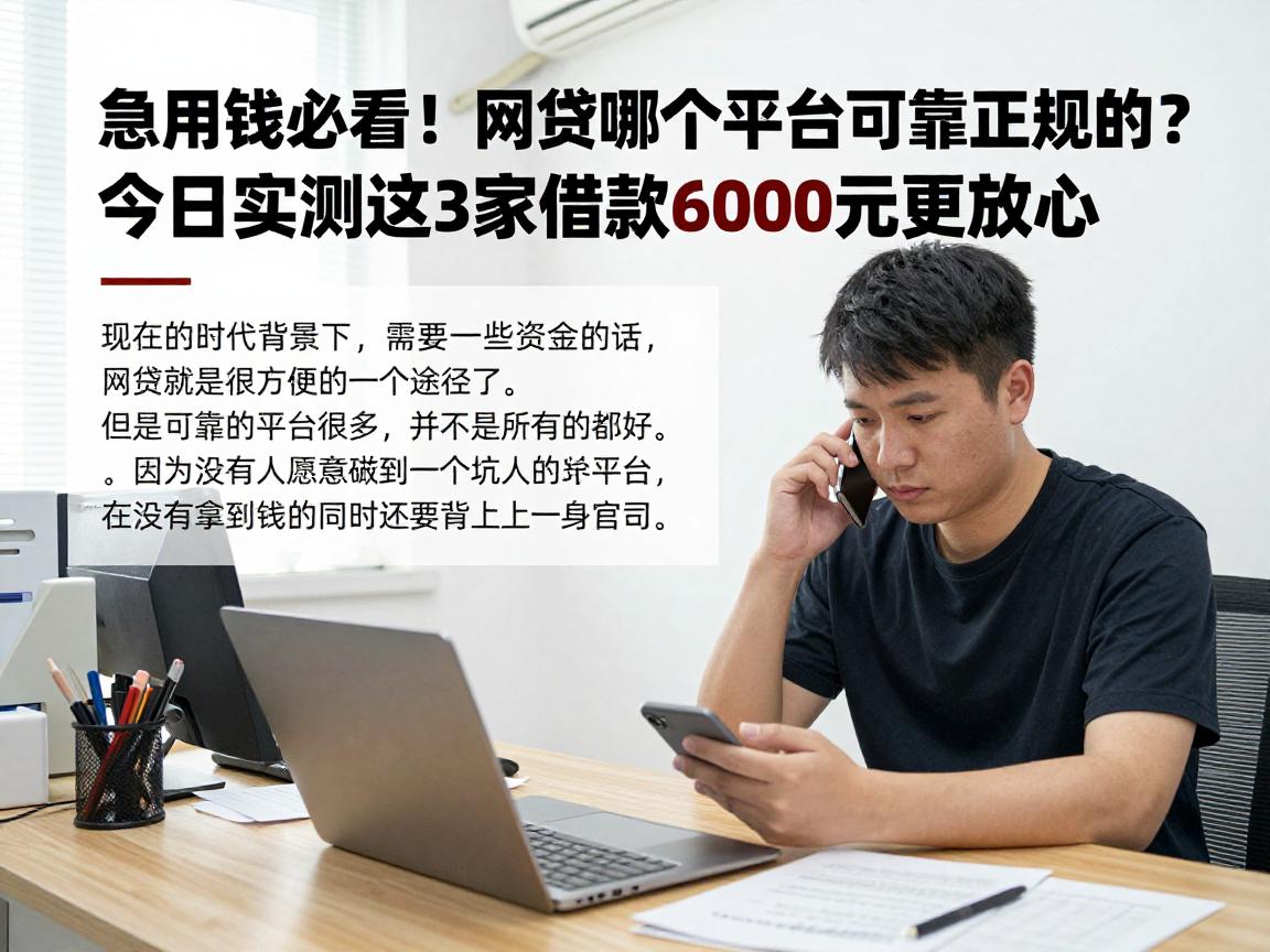 急用钱必看!网贷哪个平台可靠正规的?今日实测这3家借款6000元更放心