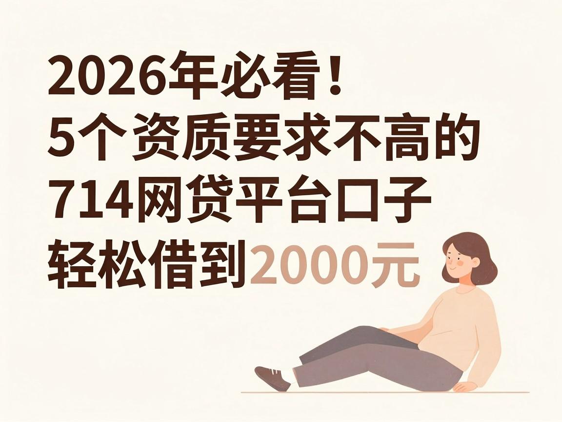 2026年必看！5个对资质要求不高的714网贷平台口子，轻松借到2000元