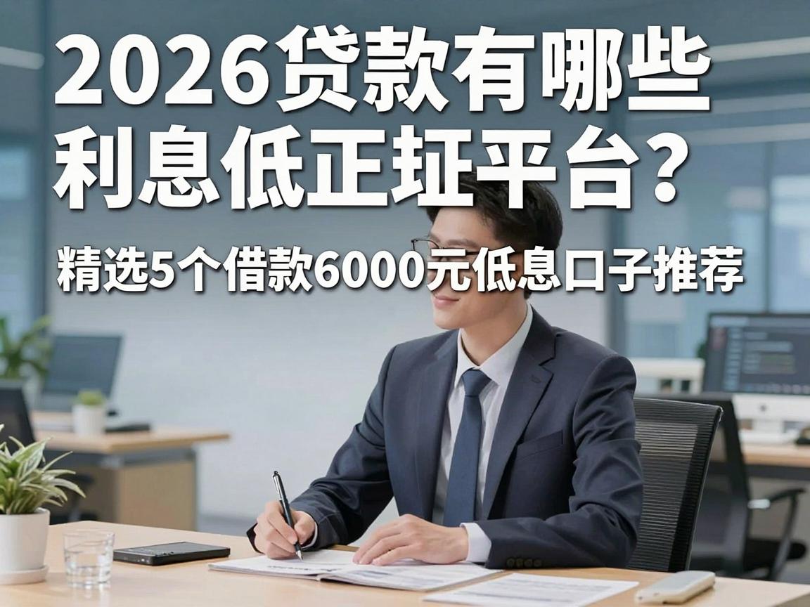 2026贷款有哪些利息低正规平台?精选5个借款6000元低息口子推荐