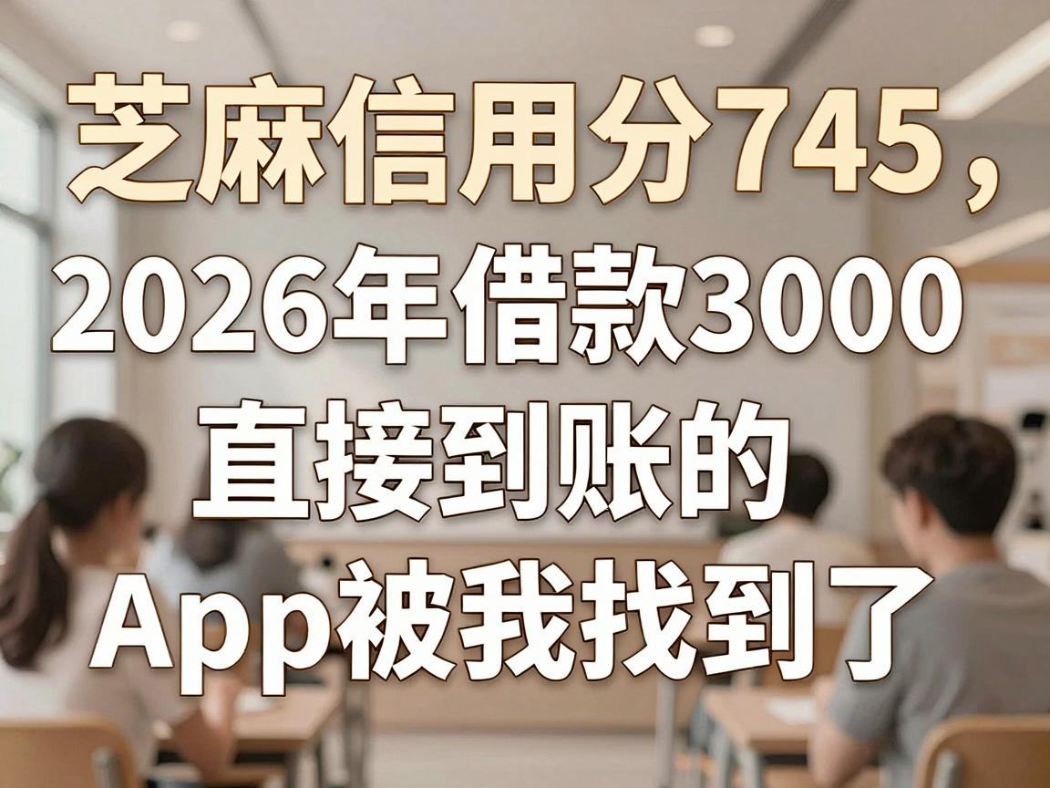 芝麻信用分745,2026年借款3000直接到账的App被我找到了!