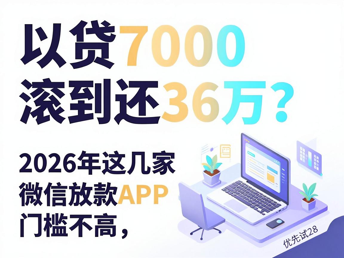 贷7000滚到还36万?2026年这几家微信放款APP门槛不高,优先试水