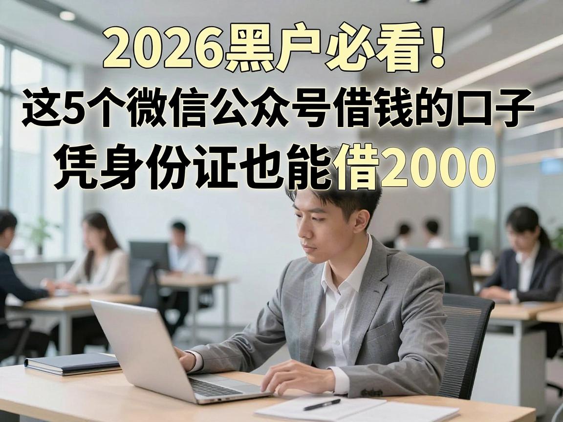 2026黑户必看!这5个微信公众号借钱的口子,凭身份证也能借2000