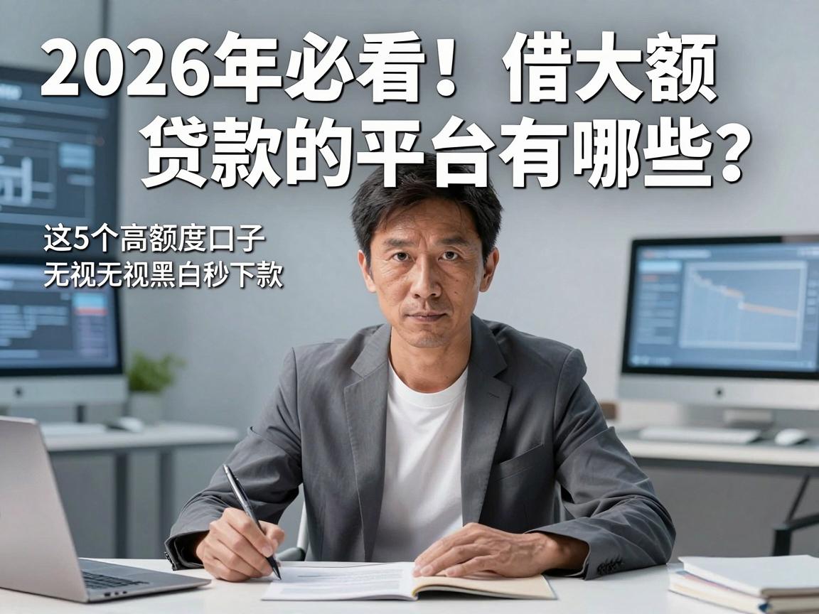 2026年必看!借大额贷款的平台有哪些?这5个高额度口子无视黑白秒下款