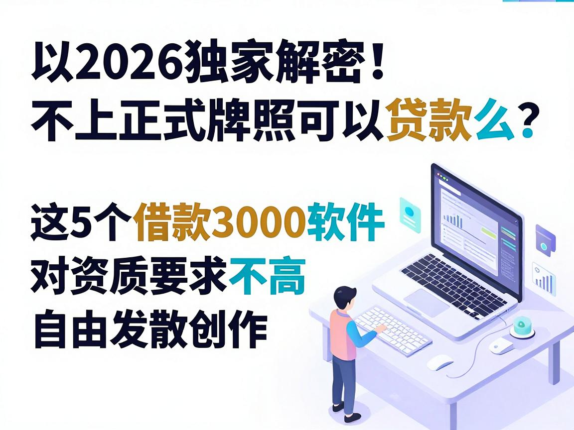2026独家解密!不上正式牌照可以贷款么?这5个借款3000软件对资质要求不高