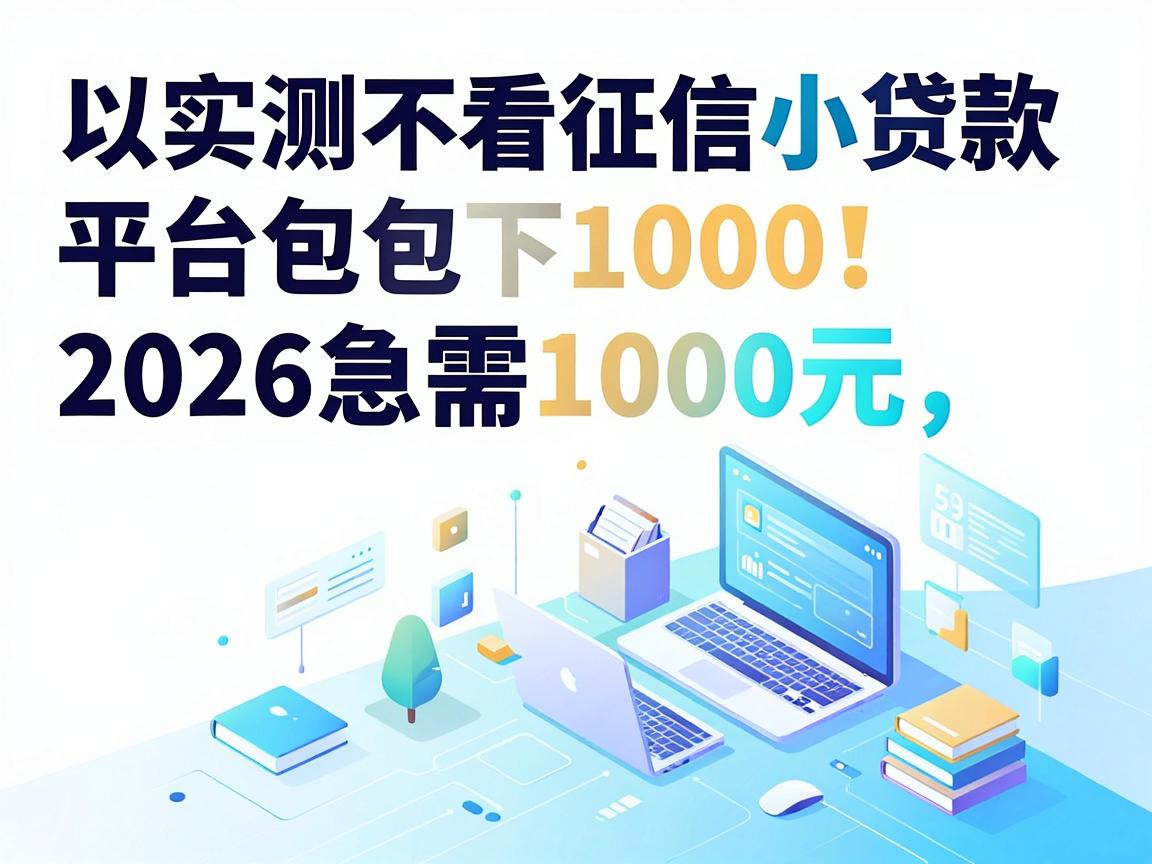实测不看征信小贷款的平台包下1000！2026急需1000元，这5个对征信要求不高的借钱口子必看