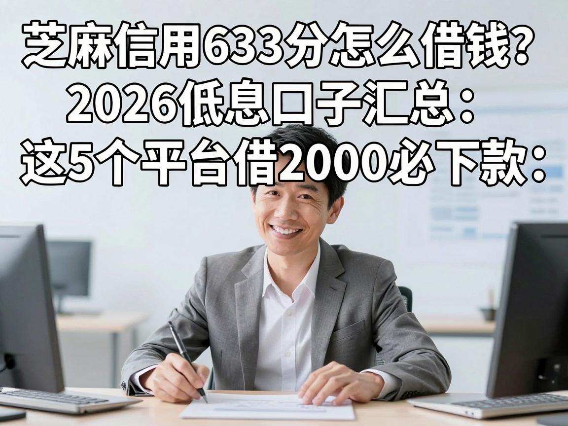 芝麻信用633分怎么借钱?2026低息口子汇总:这5个平台借2000必下款!