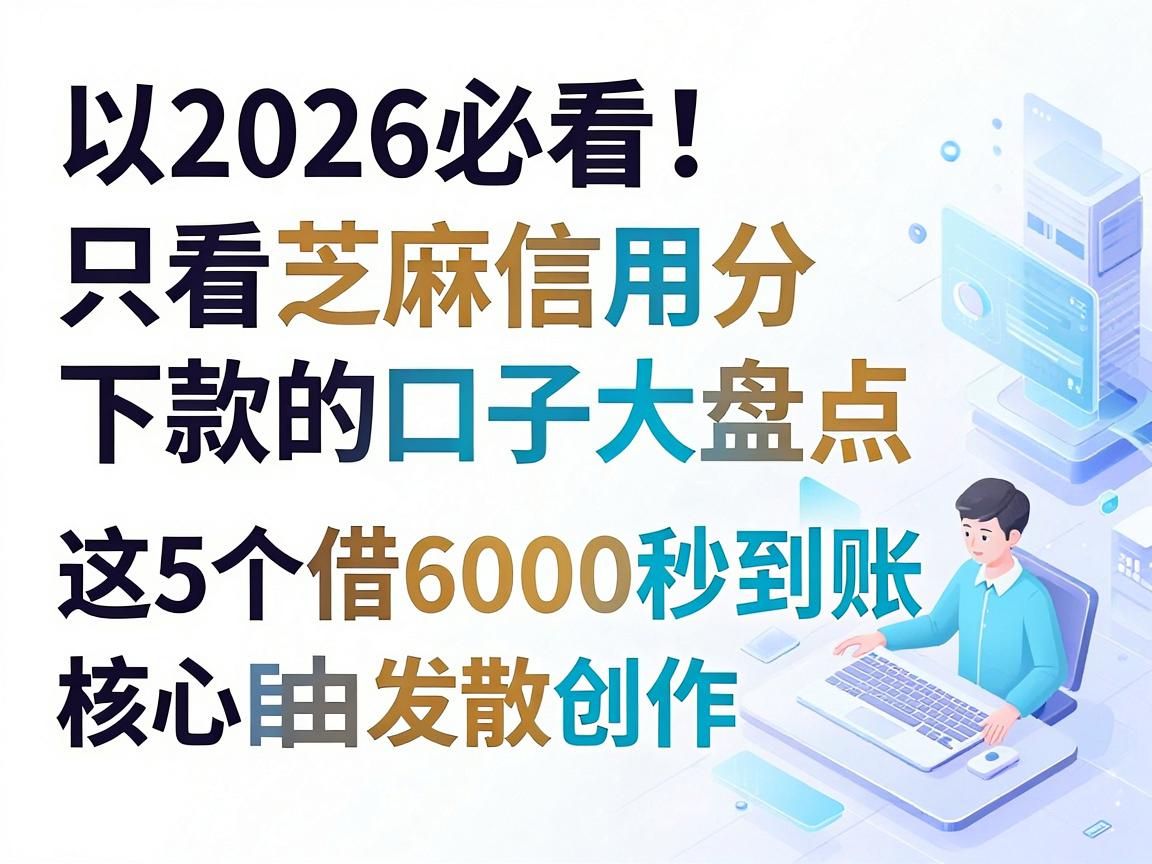 2026必看!只看芝麻信用分下款的口子大盘点,这5个借6000秒到账