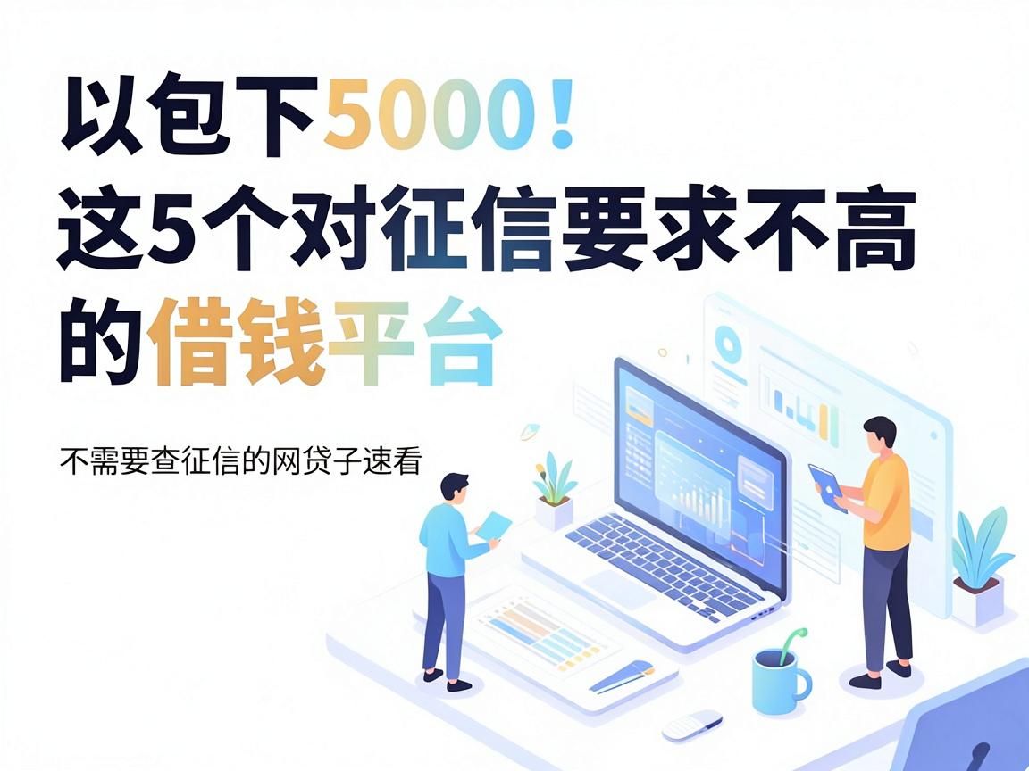 包下5000!这5个对征信要求不高的借钱平台,不需要查征信的网贷口子速看