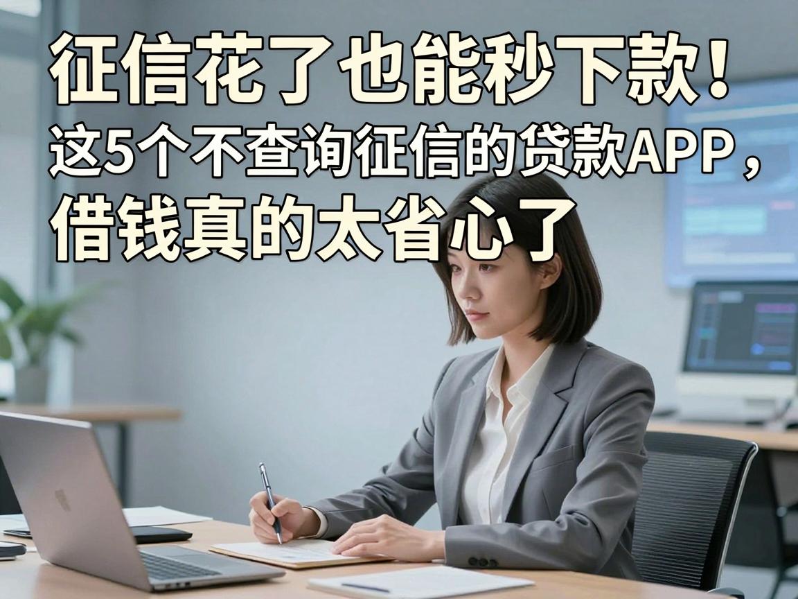 征信花了也能秒下款！这5个不查询征信的贷款APP，借钱真的太省心了