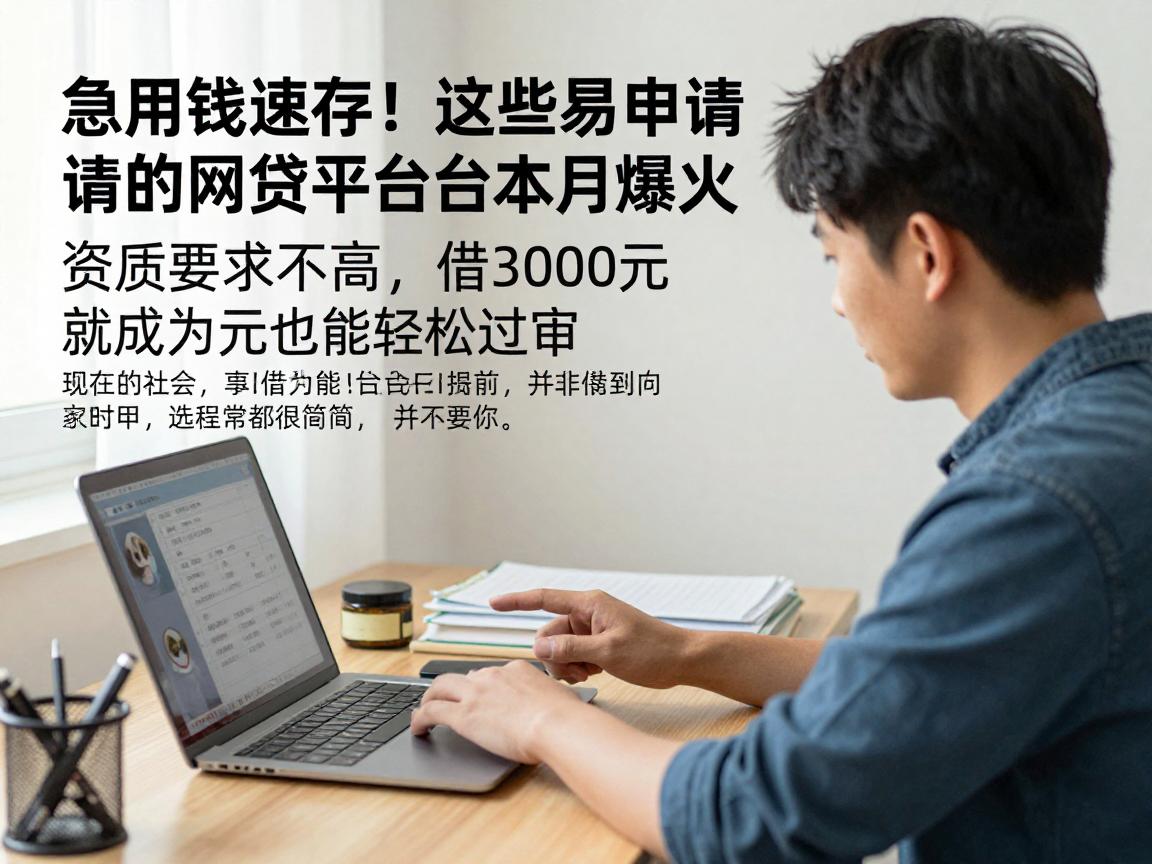 急用钱速存！这些易申请的网贷平台本月爆火，资质要求不高，借3000元也能轻松过审
