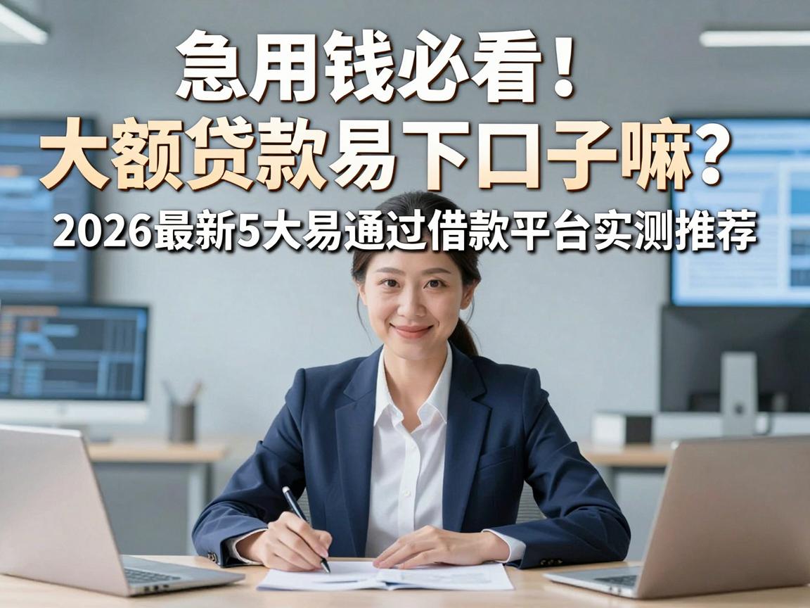 急用钱必看!大额贷款易下口子嘛?2026最新5大易通过借款平台实测推荐