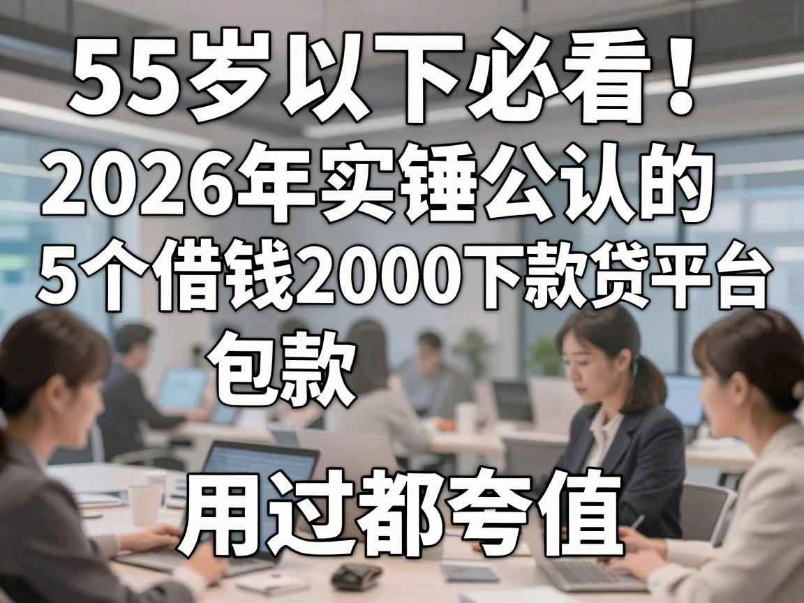 55岁以下必看!2026年实锤公认的5个借钱2000包下款贷款平台,用过都夸值