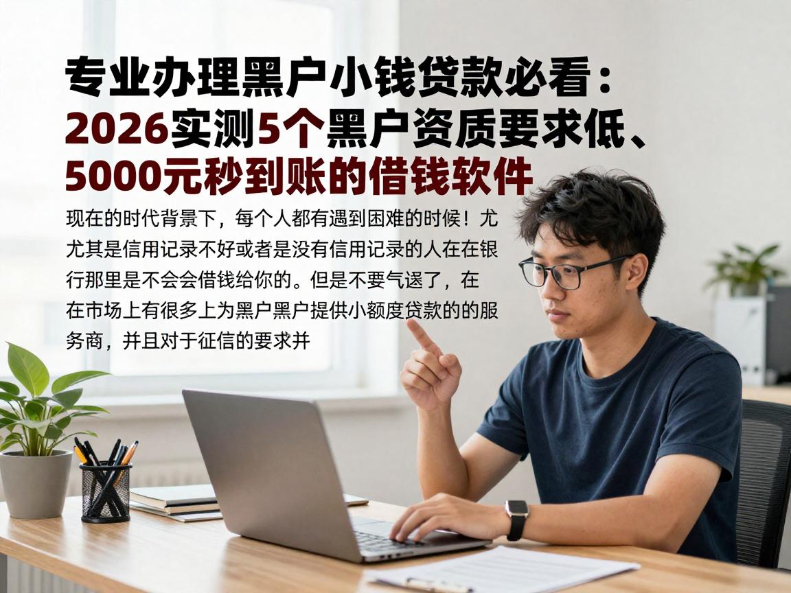 专业办理黑户小额贷款必看:2026实测5个黑户资质要求低、5000元秒到账的借钱软件